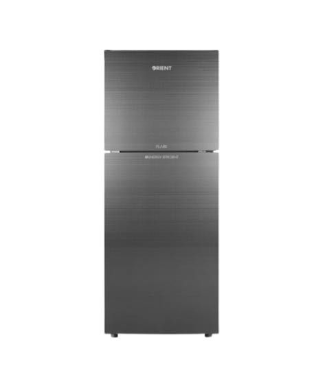 iShopping - Orient Flare 410 Freezer-On-Top Glass Door Refrigerator 14 Cu Ft Radiant Grey