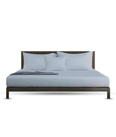 iShopping - Rainbow Linen Bed Sheet Set Full Size Silver Grey (Pack Of 3)