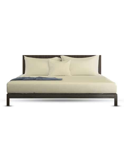 iShopping - Rainbow Linen Bed Sheet Set Full Size Tan (Pack Of 3)