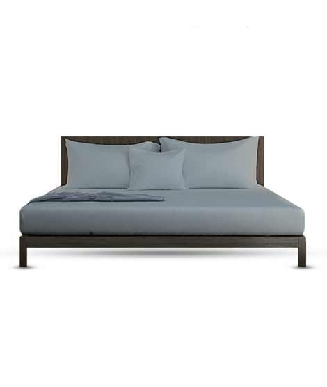 iShopping - Rainbow Linen Bed Sheet Set Single Size Dark Grey (Pack Of 3)