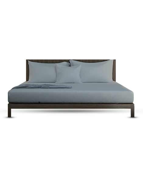 iShopping - Rainbow Linen Bed Sheet Set Twin Size Dark Grey (Pack Of 3)