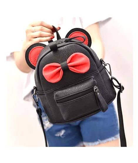 iShopping - Rangoon Bow Mini Backpack For Women Black