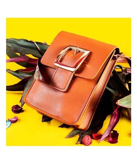 iShopping - Rangoon Buckle Flip Bag For Women Brown