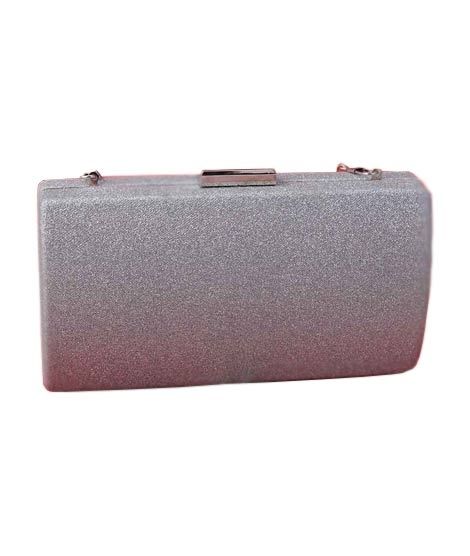 iShopping - Rangoon Long Fancy Clutch For Women Silver
