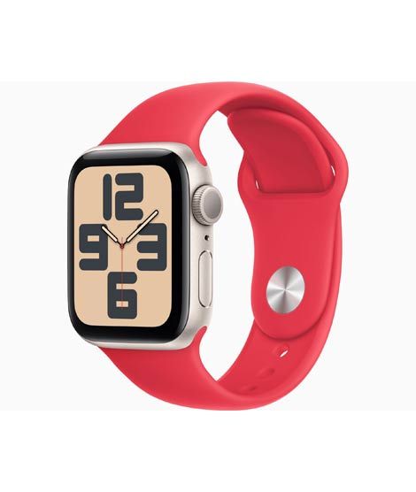 iShopping - Apple Watch SE 2023 Starlight Aluminum Case With Sport Band-Red-GPS-40mm