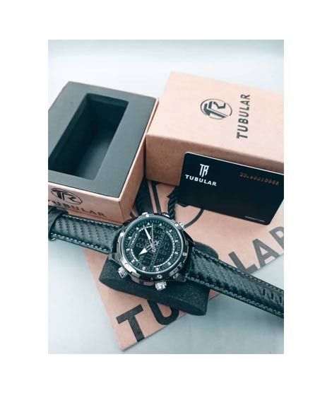 iShopping - Tubular Date Edition Wrist Watch For Men Black