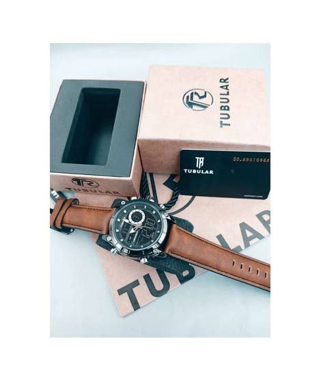 iShopping - Tubular Stylish Sport Wrist Watch For Men Brown