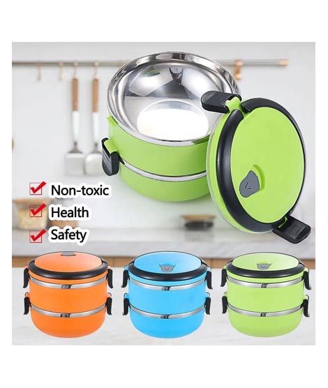 iShopping - RG Shop 2 Layers Stainless Steel Air Tigth Lunch Box