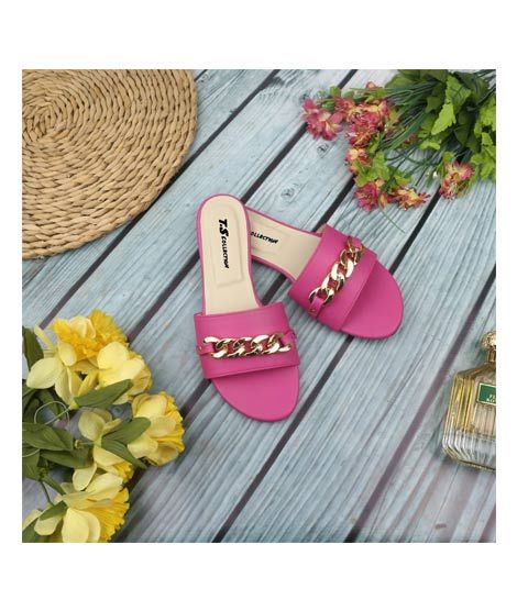 iShopping - RG Shop Chain Style Casual Slipper For Women-Pink-38 - Euro