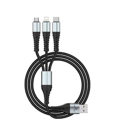 iShopping - Ronin R-305 3 In 1 Durable Braided Cable Black