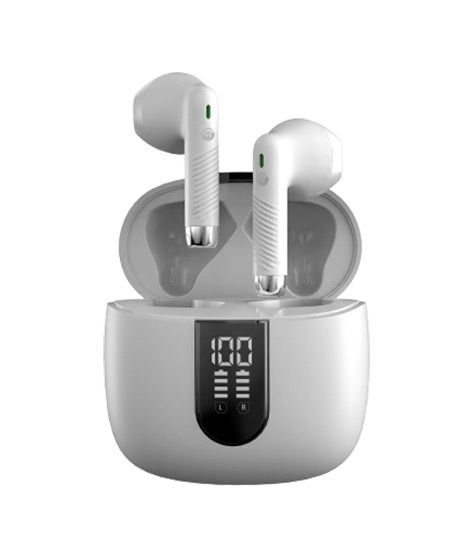 iShopping - Ronin Wireless Earbuds With Digital Display (R-190)-White