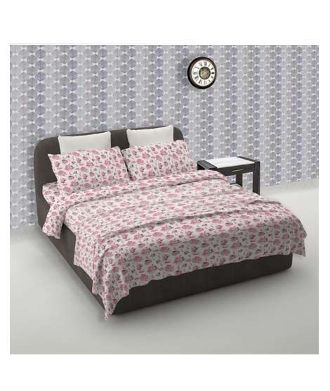 iShopping - Jamal Home King Size Bed Sheet With 2 Pillows (0061)