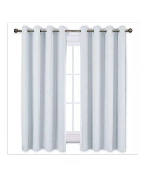 iShopping - Sajid Zaib Velvet Jacquard Curtains 2 Pcs Grayish White