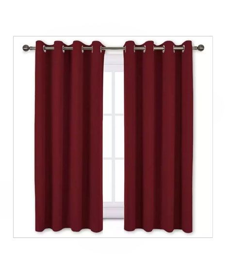 iShopping - Sajid Zaib Velvet Jacquard Curtains 2 Pcs Red