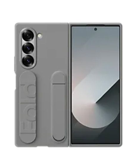 iShopping - Samsung Silicone Grip Case with Stand for Z Fold6-Grey