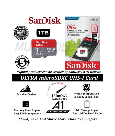 iShopping - SanDisk Ultra 1TB MicroSD XC U1 Memory Card (SDSQUAR)