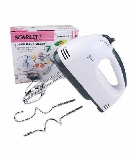 iShopping - Scarlett 7-Speed Hand Mixer with 4 Pieces Stainless Blender