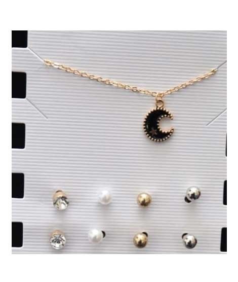 iShopping - Shaz Jewels Pendant Locket with Ear Studs (0003)