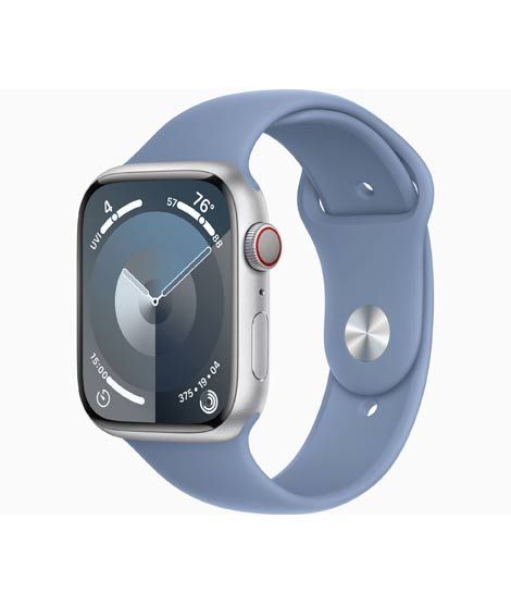 iShopping - Apple Watch Series 9 Silver Aluminum Case With Sport Band-GPS & Cellular-45 mm-Winter Blue