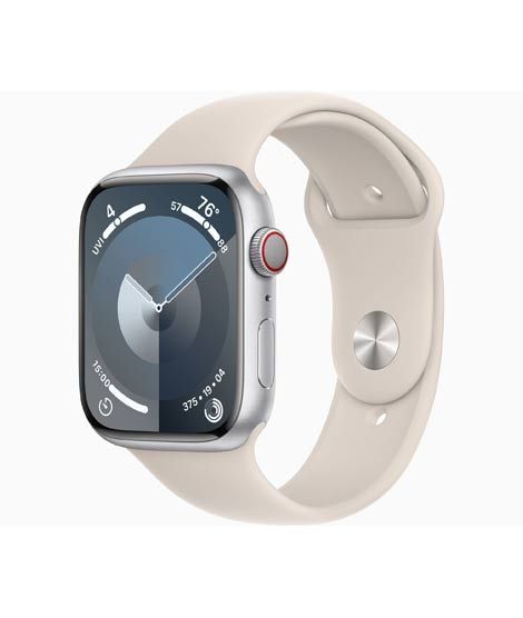 iShopping - Apple Watch Series 9 Silver Aluminum Case With Sport Band-GPS-45 mm-Starlight