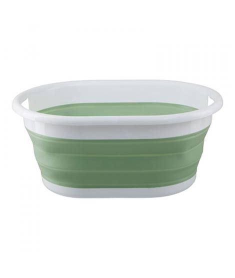 iShopping - Premier Home Collapsible Laundry Basket Green/White (805989)