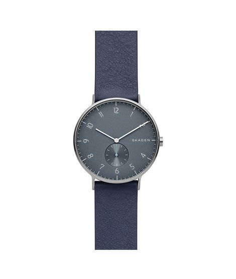 iShopping - Skagen Aaren Leather Men's Watch Blue (SKW6469)