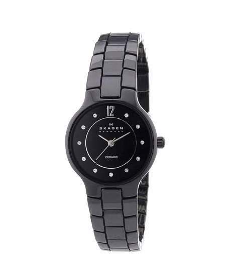 iShopping - Skagen Ceramic Quartz Women's Watch Black (572SBXBC)