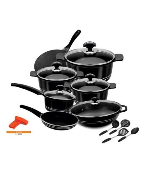 iShopping - Sonex Deluxe Plus Die Cast Cookware Gift Set - Black
