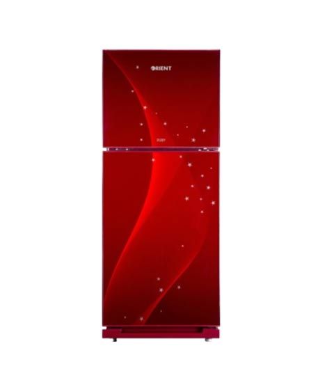 iShopping - Orient Ruby 260 Freezer-On-Top Glass Door Refrigerator 9 Cu Ft