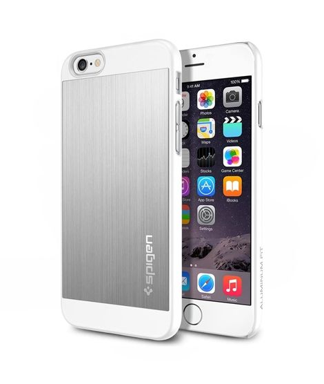iShopping - Spigen Fit Aluminum Satin Silver Case For iPhone 6