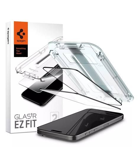 iShopping - Spigen EZ Fit Screen Protector Case For Apple iPhone 15 Pro Pack of 2 (AGL06873)
