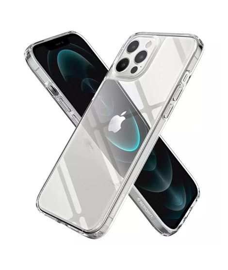 iShopping - Spigen Quartz Hybrid Glass Case For Apple iPhone 12 Pro Max Crystal Clear (ACS01621)