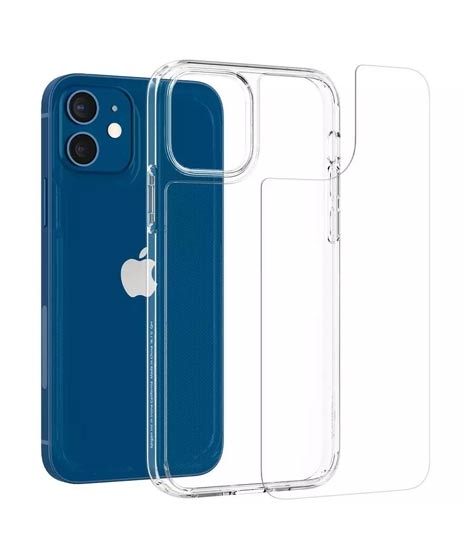 iShopping - Spigen Quartz Hybrid Tempered Glass Case For iPhone 12 Mini Crystal Clear (ACS01748)