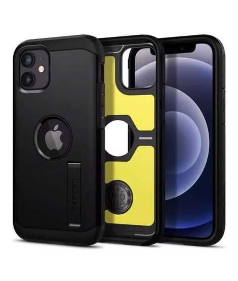 iShopping - Spigen Tough Armor Case For iPhone 12 Mini - Black