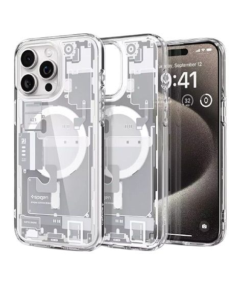 iShopping - Spigen Ultra MagFit Anti Yellowing Case For Apple iPhone 15 Pro Max Zero One White (ACS07034)