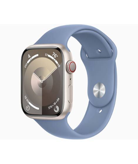 iShopping - Apple Watch Series 9 Starlight Aluminum Case With Sport Band-GPS & Cellular-41 mm-Winter Blue