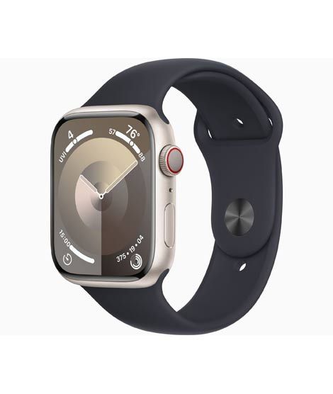 iShopping - Apple Watch Series 9 Starlight Aluminum Case With Sport Band-GPS-45 mm-Midnight