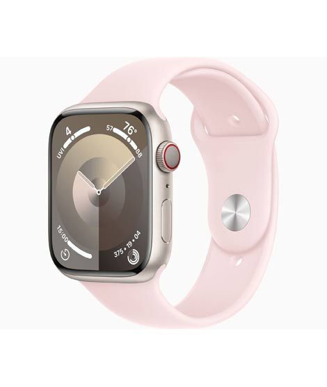 iShopping - Apple Watch Series 9 Starlight Aluminum Case With Sport Band-GPS & Cellular-41 mm-Light Pink