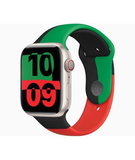 iShopping - Apple Watch Series 9 Starlight Aluminum Case With Sport Band-GPS-41 mm-Black Unity