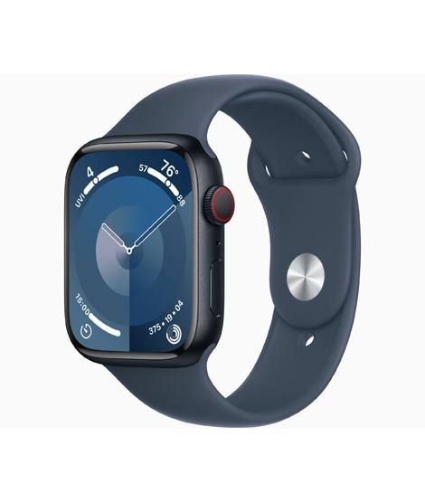 iShopping - Apple Watch Series 9 Midnight Aluminum Case With Sport Band-GPS-45 mm-Storm Blue