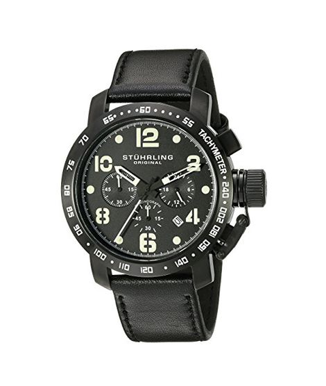 iShopping - Stuhrling Original Aviator 641 Men's Watch Black (641.03)