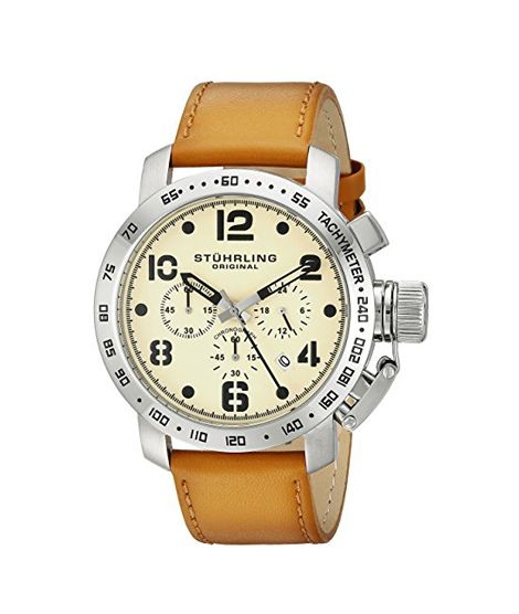 iShopping - Stuhrling Original Aviator 641 Men's Watch Brown (641.01)