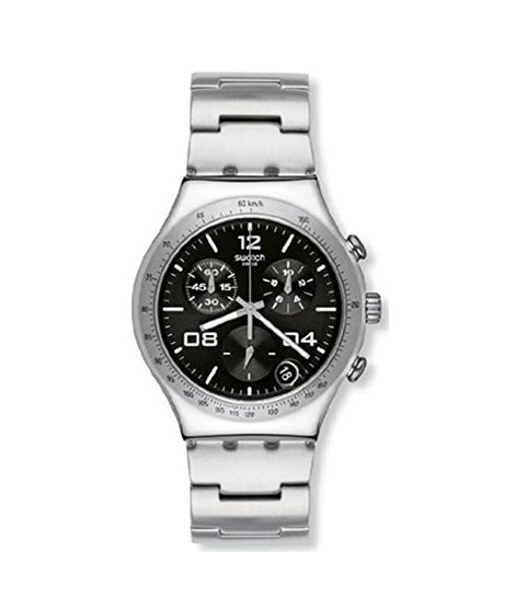 iShopping - Swatch Blustery Black Women's Watch Silver (YCS564G)