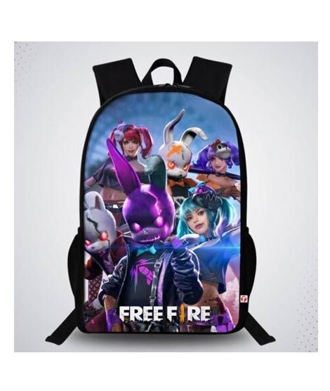 iShopping - Traverse Free Fire Digital Printed School Bag (T613TWH)