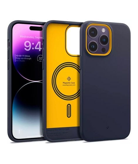 iShopping - Caseology NanoPop Silicone Cover Case For iPhone 14 Pro Max Blueberry Navy (ACS05013)