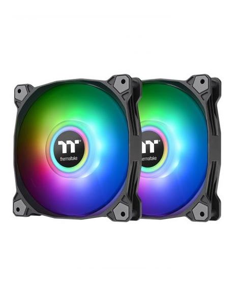 iShopping - Thermaltake Pure Duo 12 ARGB Sync Radiator Fan Black (2 Pack)