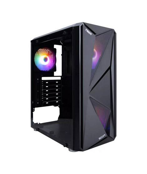 iShopping - Boost Tiger 3 RGB Fans Mid-Tower ATX Gaming PC Case
