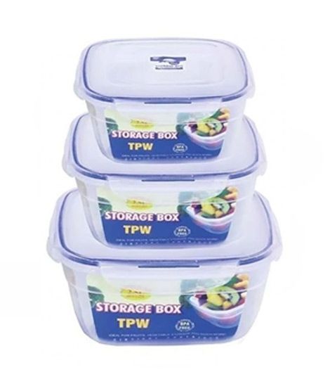 iShopping - TPWfamily Square Storage Box 3 Pcs Set (4.75 Litre)