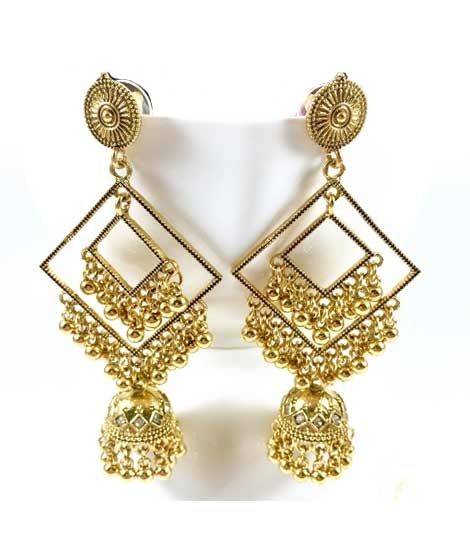 iShopping - Vero by Sania Pahal Antique Royal Jhumka Earring (D-265)