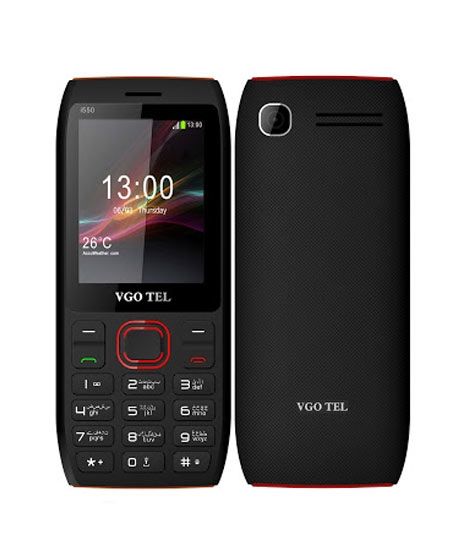 iShopping - Vgo Tel Dual Sim Black Red (I550)